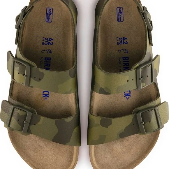 BIRKENSTOCK Milano Camo Birko Flor Sandal Army camouflage sandal 7 - 7.5 size 38 - Picture 2 of 16